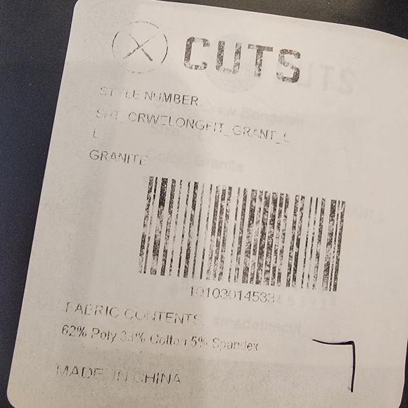 Cuts Clothing AO Elongated Tee Granite Pyca Pro Size Large NEW! - Picture 8 of 12